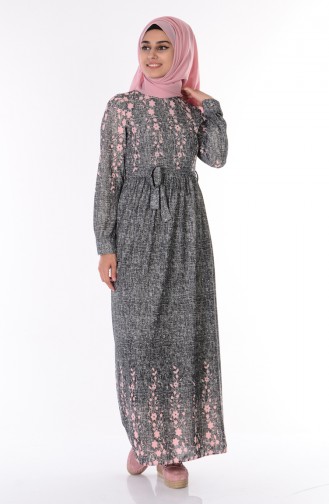 Gray Hijab Dress 2039-04