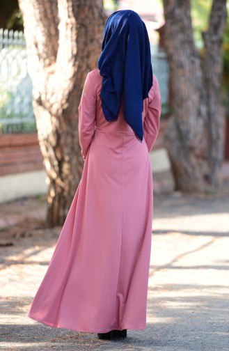 Dusty Rose Hijab Dress 8082-08