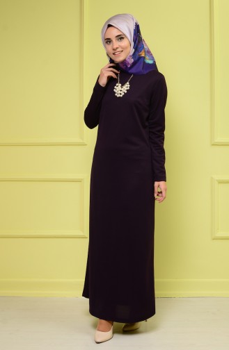 Purple Hijab Dress 3096-05
