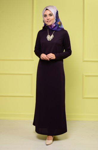 Purple Hijab Dress 3096-05