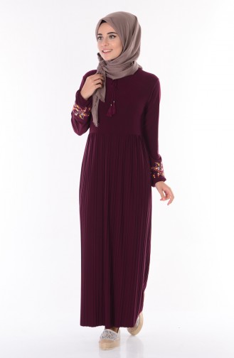 Plum Hijab Dress 0061-08