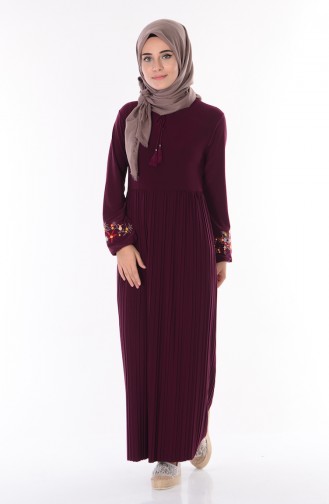 Plum Hijab Dress 0061-08