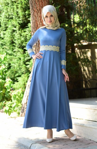 Blue Hijab Dress 2069-02
