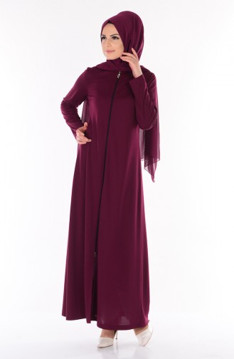 Abaya mit Reißverschluss 3035-08 Zwetschge 3035-08