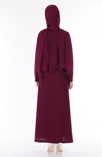 Abaya mit Reißverschluss 3035-08 Zwetschge 3035-08