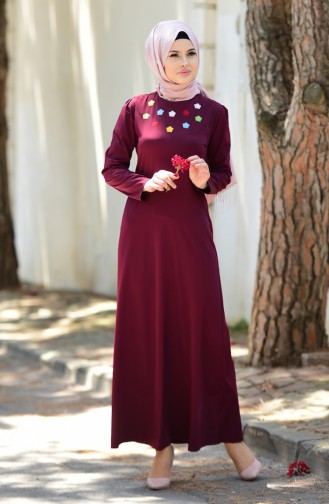 Robe Hijab Cerise 4088-06