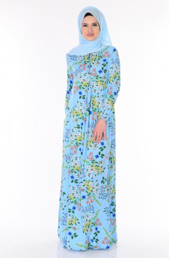 Blue Hijab Dress 1350-01