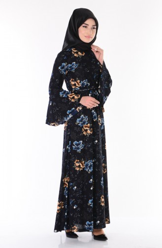 Blue Hijab Dress 4569-04