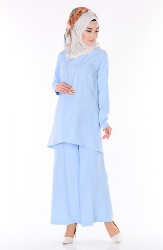 Tunik Pantolon İkili Takım 9007-02 Bebe Mavi