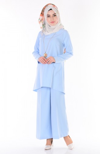 Tunik Pantolon İkili Takım 9007-02 Bebe Mavi