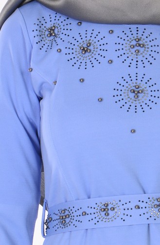 Taş Baskılı Elbise 2005-02 Mavi