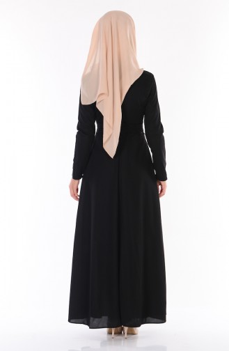 Black Hijab Dress 6086-03
