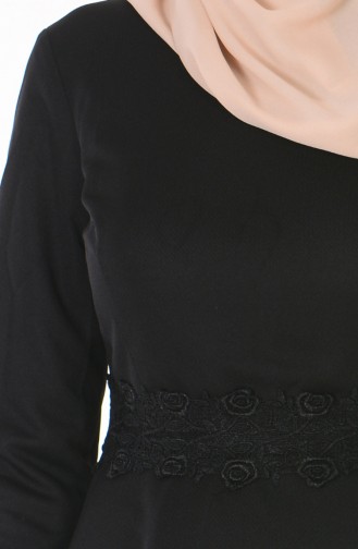 Black Hijab Dress 6086-03