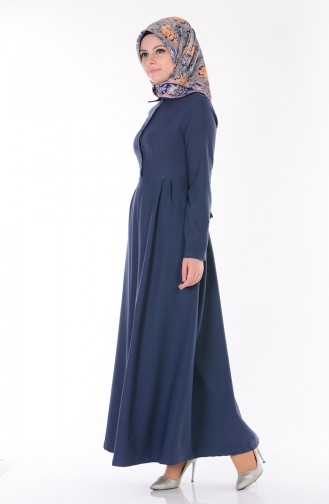 Indigo Hijab Dress 0112-02