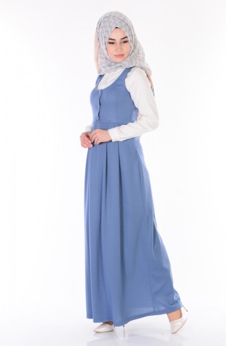 Blue Hijab Dress 2115-15