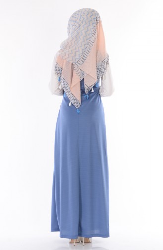 Blue Hijab Dress 2115-15