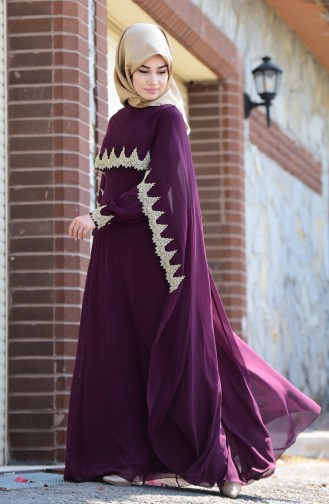 Purple Hijab Dress 52597-06