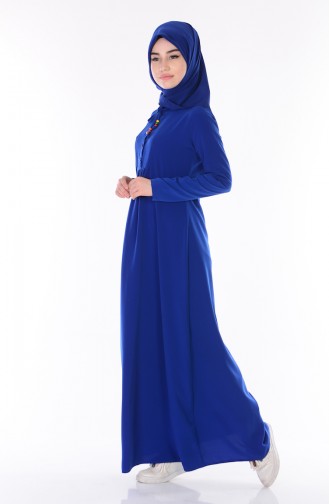 Saxe Hijab Dress 2084-04