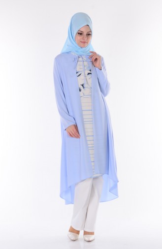 Tunik Hırka İkili Takım 0914-03 Bebe Mavi