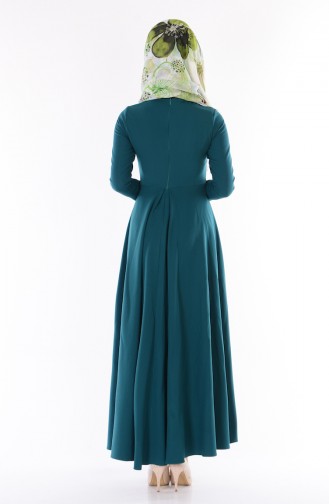 Asymmetrisches Kleid 4055-33 Grün 4055-33