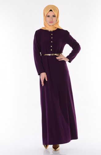 Light Purple Hijab Dress 1118-09