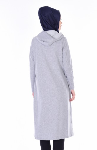 Coat with Hood 1480-09 Grey 1480-09