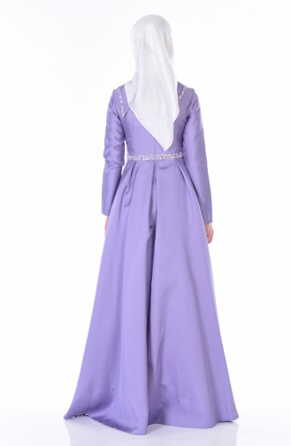 Dunkel-Lila Hijab-Abendkleider 1069-05