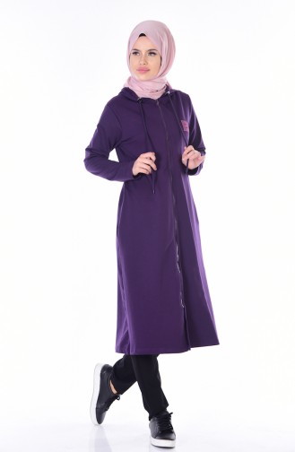 Coat with Hood 1480-07 Purple 1480-07
