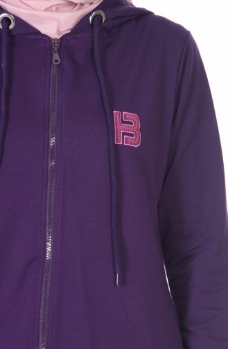 Coat with Hood 1480-07 Purple 1480-07