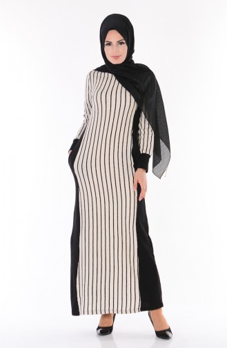Black Hijab Dress 2508-01