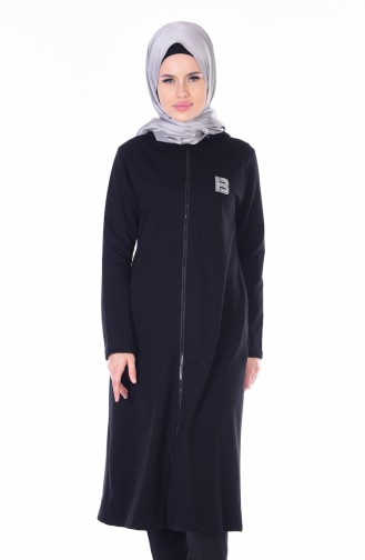 Coat with Hood 1480-03 Black 1480-03
