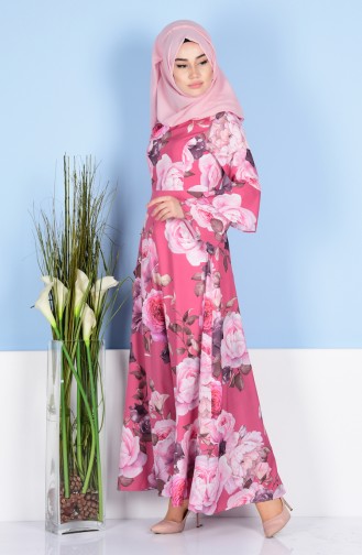 Grau Hijab Kleider 4045B-08