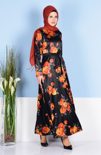 Mustard Hijab Dress 3954-01