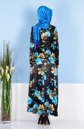Blue Hijab Dress 3956-02