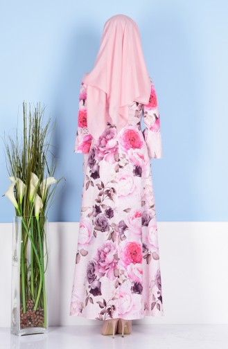 فستان وردي 4045B-05