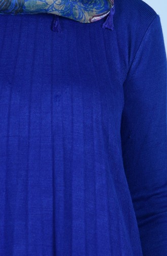 Knitwear Pleatied Tunic 4038-04 Saxon Blue 4038-04