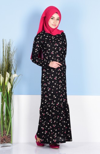 Black Hijab Dress 3091-05