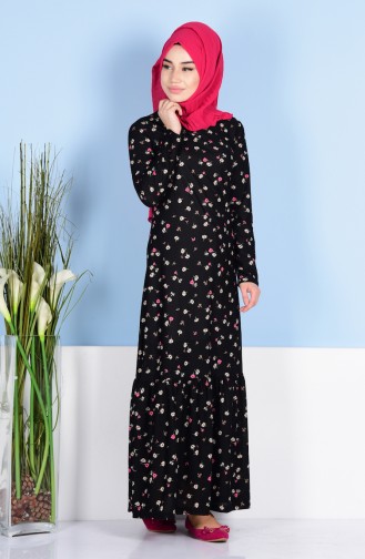 Black Hijab Dress 3091-05