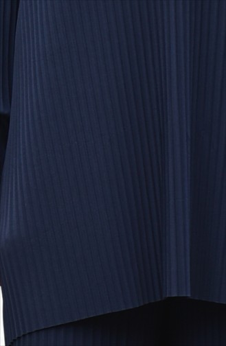 Sefamerve Pleated Suit 3490-05 Navy Blue 3490-05