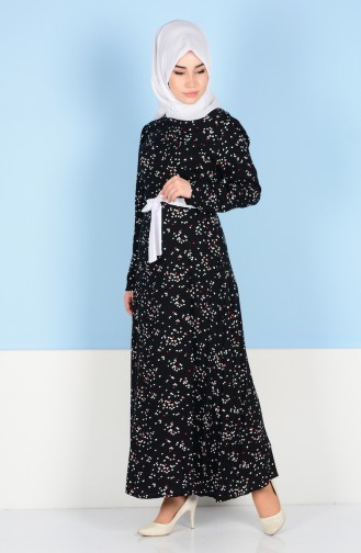 White Hijab Dress 3949-02