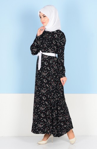 White Hijab Dress 3949-02