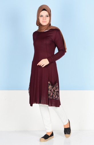 Tunic with Pockets 6001-01 Claret Red 6001-01