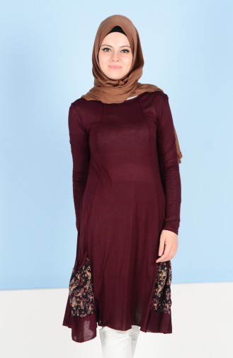 Tunic with Pockets 6001-01 Claret Red 6001-01