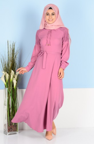 Dusty Rose Hijab Dress 8801-05