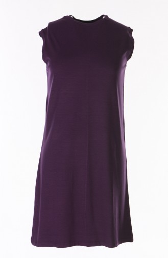 Sleeveless Combed Cotton Under Dress Slip-Top 1003-05 Purple 1003-05