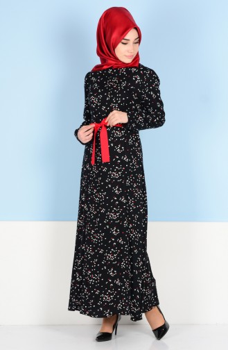 Red Hijab Dress 3949-01