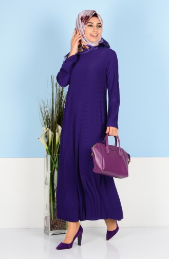 Purple Hijab Dress 438-06