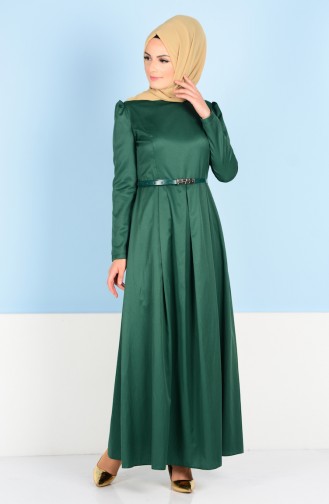 فستان أخضر زمردي 2830-11