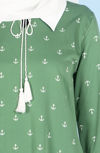 Shirt Neck Tunic 1040-02 Green 1040-02