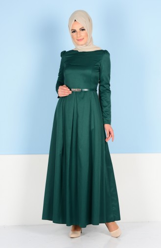 Robe Hijab Vert emeraude 2830-07